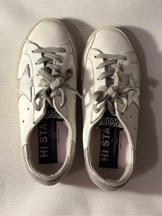 Golden Goose Shoes - Golden Goose White And Silver Star